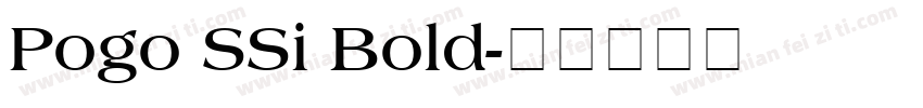 Pogo SSi Bold字体转换